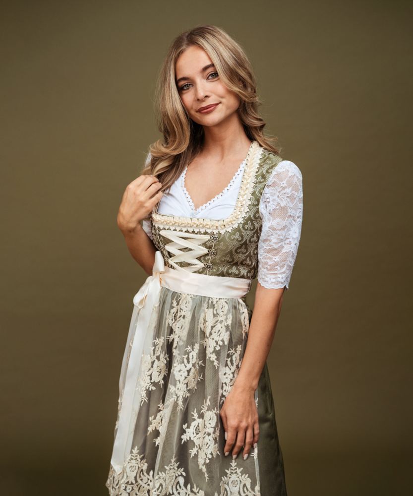 Dirndl Grün/Beige